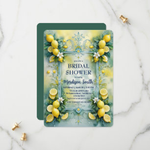 Save The Date Élégante douche de mariée estivale méditerranéenne