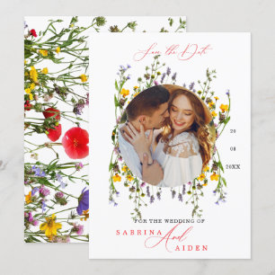 Save The Date Elégante Fleur Fleur Fleur Fleur Fleur Jardin Mari