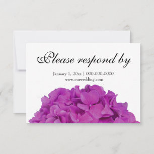 Save The Date Elégante magenta rose hydrangée florale roses