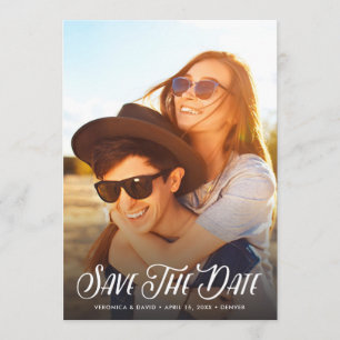 Save The Date Élégante Photo manuscrite Enregistrer La Date