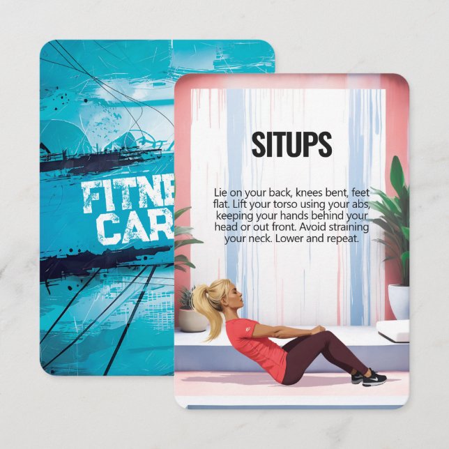 Save The Date Emplacement Crunches Fitness Card avec support ble (Devant / Derrière)