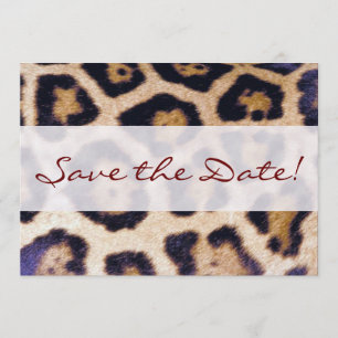 Save The Date Empreinte de léopard Big Cat Motif Party Invitatio