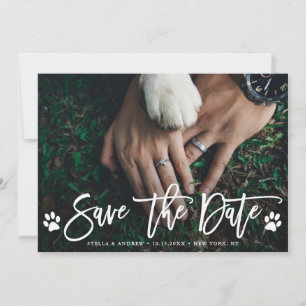 Save The Date Empreintes de pattes mariage Enregistrer la date C