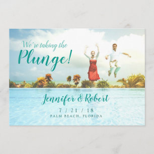 Save The Date En prenant l'amusement d'été de plongeon faites