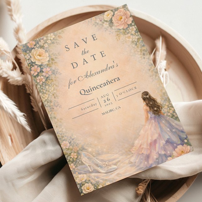 Save The Date Enchanted Princess Fairytale Quinceañera (Créateur téléchargé)
