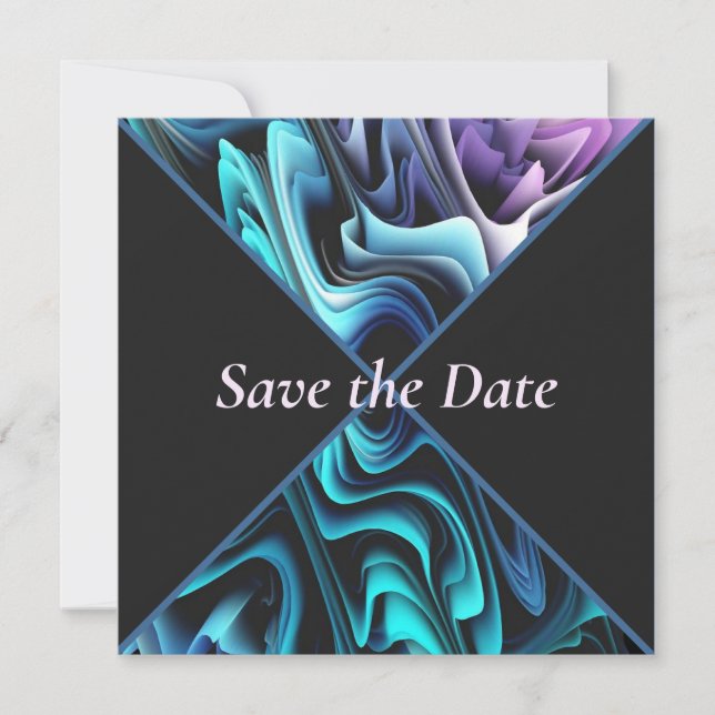 Save The Date Enchantement Coloré Enregistrer La Date (Devant)