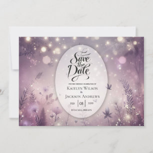Save The Date Enchantement Étoilé en Fleur Mariage