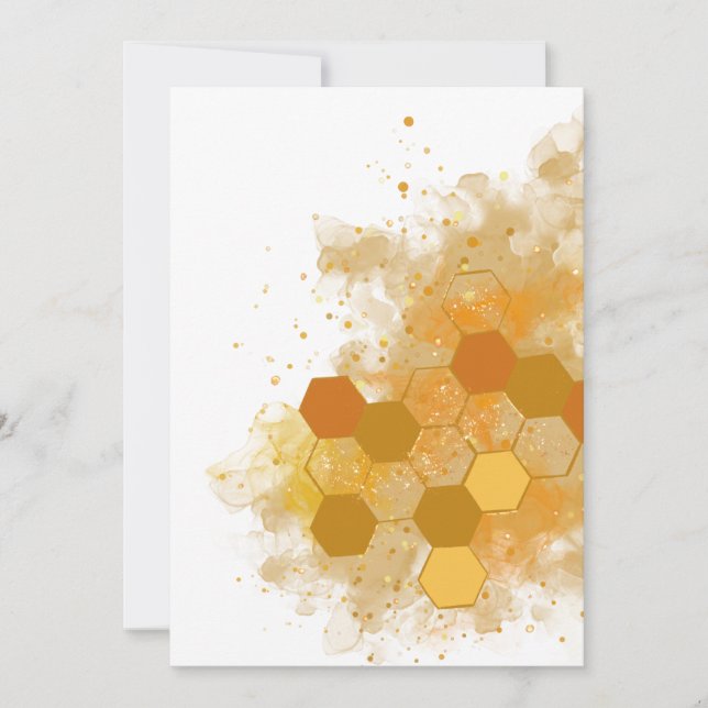 Save The Date Encre d'alcool nid d'abeille (Devant)