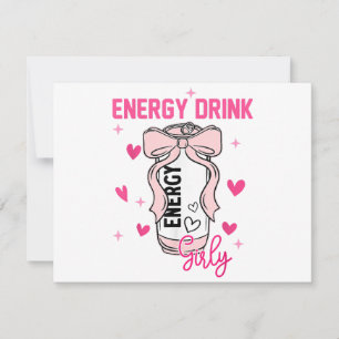 Save The Date Energy Drink Girly Drôle Boire Amoureux Design