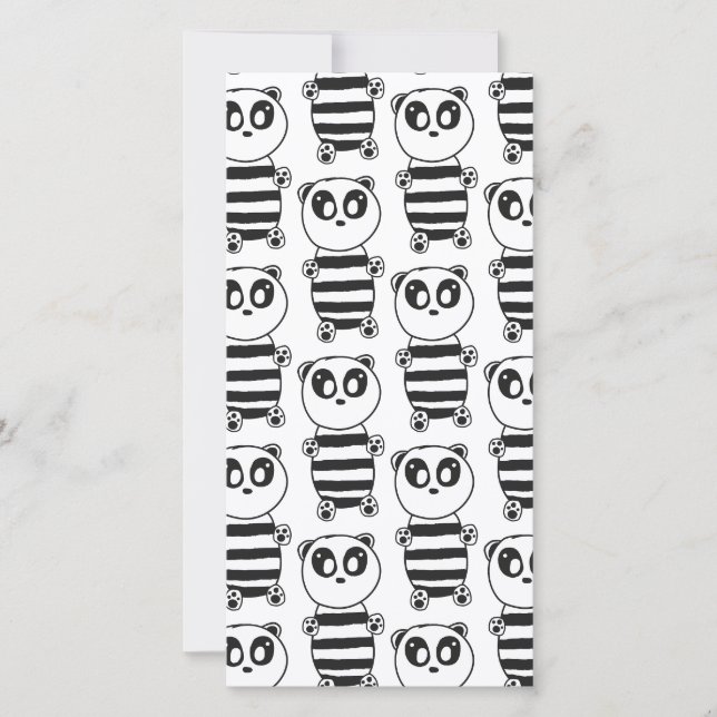 Save The Date Enfants Panda  (Devant)