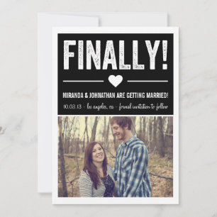 Save The Date Enfin - économies noires de photo les annonces de