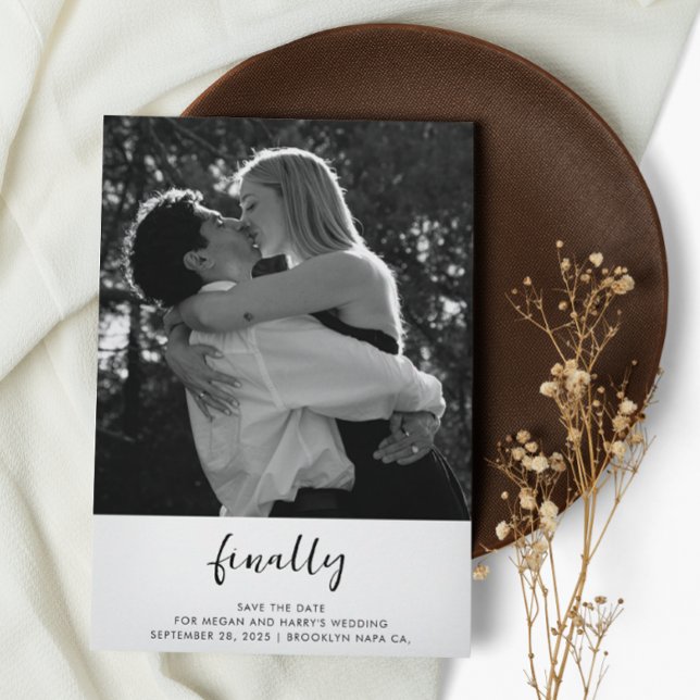 Save The Date Enfin | Photo Simple Enregistrer La Date Annonce (Créateur téléchargé)