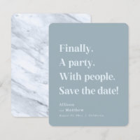 Enfin une partie Texte simple Dusty bleu minimalis