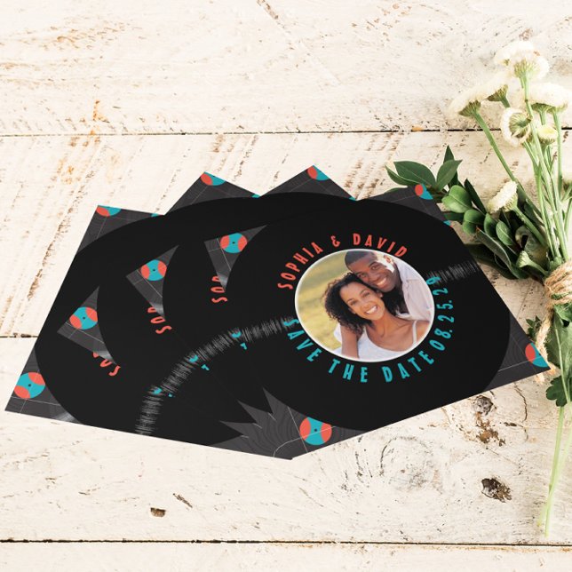 SAVE THE DATE ENREGISTREMENT VINYL UNIQUE PHOTO CODE QR ENREGIST (Créateur téléchargé)