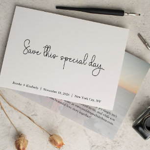Save The Date Enregistrer cette photo moderne de jour spécial