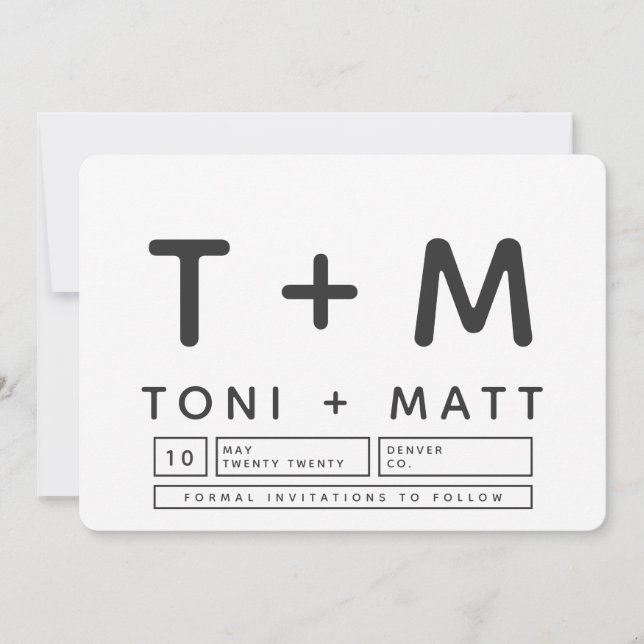 SAVE THE DATE ENREGISTRER LA DATE (Devant)