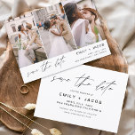 Save The Date Enregistrer la date 3 Photo Elegant Editable Moder<br><div class="desc">Paysage moderne et élégant Horizontal Trois (3) Photo Enregistrer la date Magnet Mariage avec typographie manuscrite. L'aimant d'invitation de date inclut la typographie de script et le design chic et simple auquel vous pouvez ajouter votre photo de fiançailles customisée à.</div>