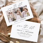 Save The Date Enregistrer la date 3 Photo Elegant Editable Moder<br><div class="desc">Paysage moderne et élégant Horizontal Trois (3) Photo Enregistrer la date Magnet Mariage avec typographie manuscrite. L'aimant d'invitation de date inclut la typographie de script et le design chic et simple auquel vous pouvez ajouter votre photo de fiançailles customisée à.</div>
