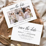 Save The Date Enregistrer la date 3 Photo Elegant Editable Moder<br><div class="desc">Paysage moderne et élégant Horizontal Trois (3) Photo Enregistrer la date Magnet Mariage avec typographie manuscrite. L'aimant d'invitation de date inclut la typographie de script et le design chic et simple auquel vous pouvez ajouter votre photo de fiançailles customisée à.</div>
