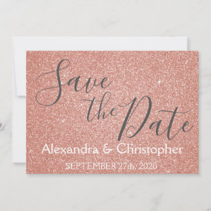 Save The Date Enregistrer la date Anniversaire Rose Gold Pink Pa