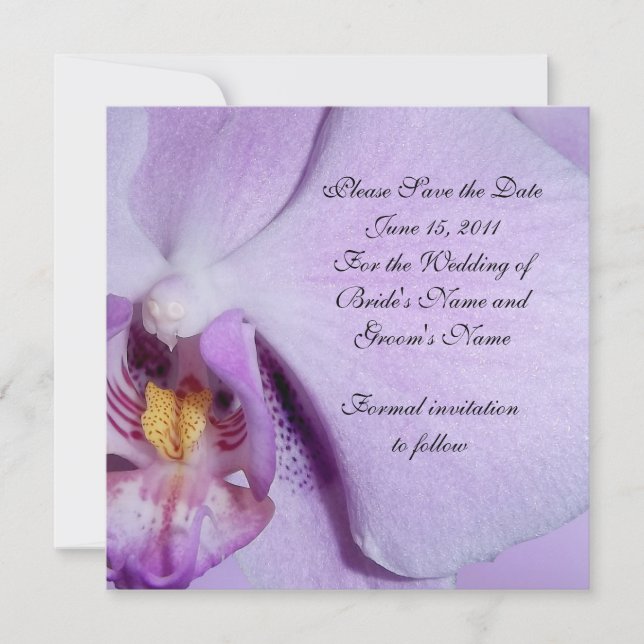 Save The Date Enregistrer la date Annonce de mariage orchidée (Devant)