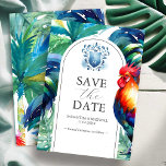 Save The Date Enregistrer La Date Annonces Du Mariage Key West<br><div class="desc">Faites de votre mariage un faire-part inoubliable avec ces monogrammed enregistrer les invitations de date, parfait pour un mariage de plage Florida Keys à Key West, Floride. Avec Sol the Rooster, une icône locale bien-aimée, chaque carte présente vos noms dans une élégante arche, alliant style audacieux et charme tropical. L'envers...</div>