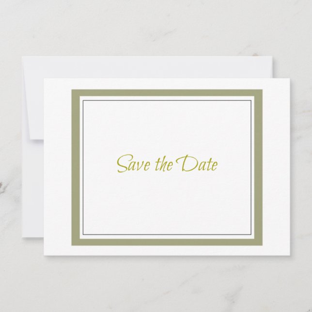Save The Date Enregistrer la date avec une bordure dorée (Devant)
