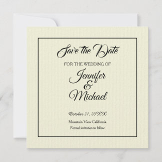 Save The Date Enregistrer la date Classical Beige