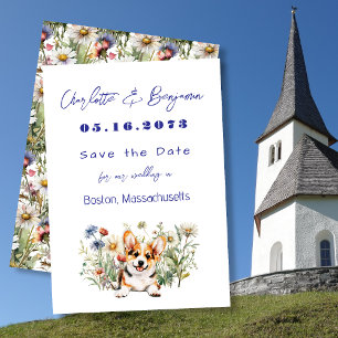 Save The Date Enregistrer la date Corgi Dog Mariage annonces