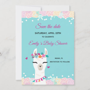 Save The Date Enregistrer la date de face Alpaca