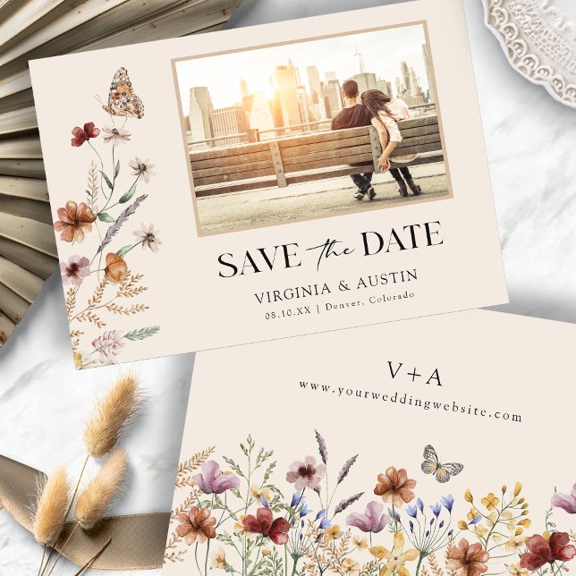 Save The Date Enregistrer la date de photo bohème (Boho Photo Save The Date
)