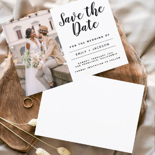 Save The Date Enregistrer la date Elegant minimaliste simple pho