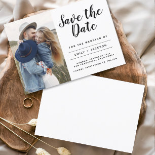 Save The Date Enregistrer la date Elegant minimaliste simple pho
