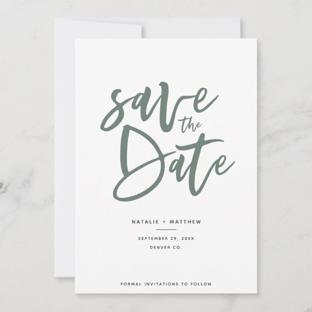 Save The Date Enregistrer la date en écriture encreuse (Devant)