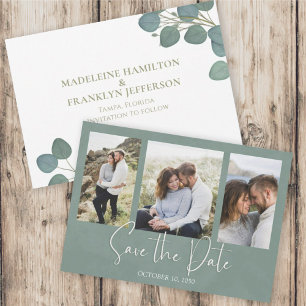 Save The Date Enregistrer la date Eucalyptus Mariage Foliage de