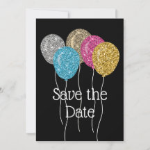 Enregistrer la date Fête d'anniversaire Paillettes