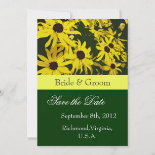 Save The Date Enregistrer la date, fleurs de marguerite jaune