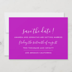 Save The Date Enregistrer La Date Fuchsia Monogramme Minimalisme