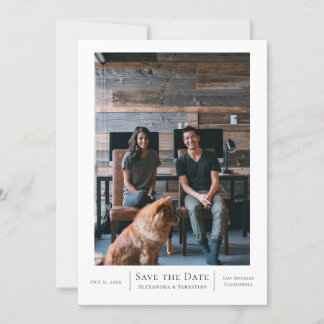 Save The Date Enregistrer la date gris blanc Mariage personnalis