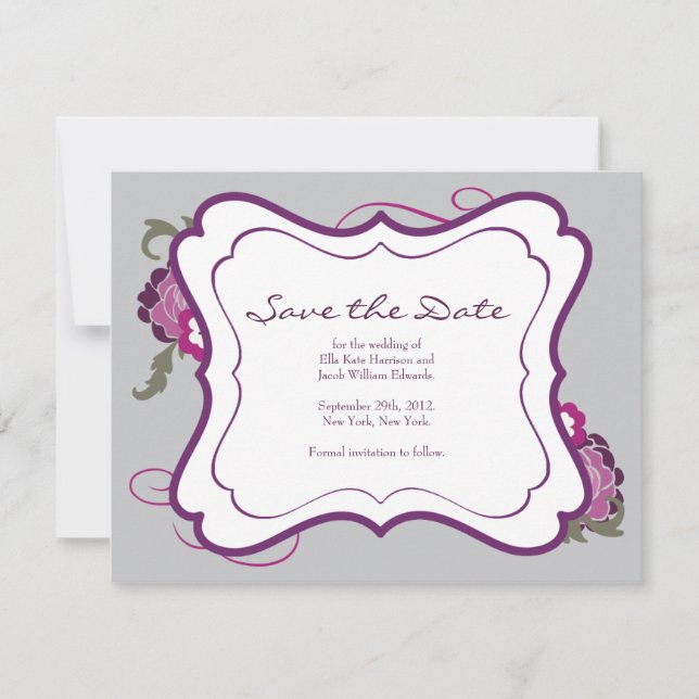 Save The Date Enregistrer la date // La collection de bouquets d (Devant)