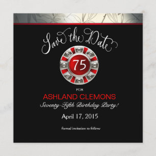 Save The Date Enregistrer la date Las Vegas Art Déco   noir arge