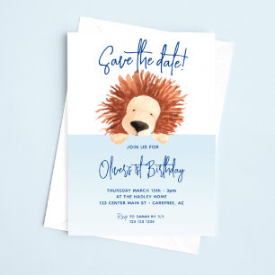 Save The Date Enregistrer la date Lion bébé 1er anniversaire