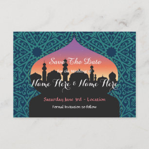 Save The Date Enregistrer la date Mariage des nuits arabes Invit