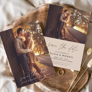 Save The Date Enregistrer la date Mariage manuscrit en terre cui
