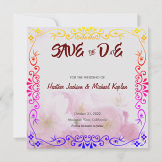 Save The Date Enregistrer la date Mariage Professional Floral Pa