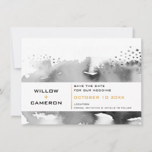 Save The Date ENREGISTRER LA DATE moderne minimum aquarelle or n