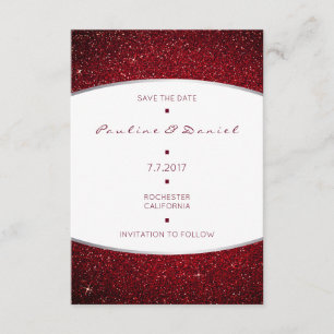 Save The Date Enregistrer La Date Parties scintillant Silver Bur