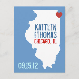 Save The Date Enregistrer la date - Personnalisable - Illinois