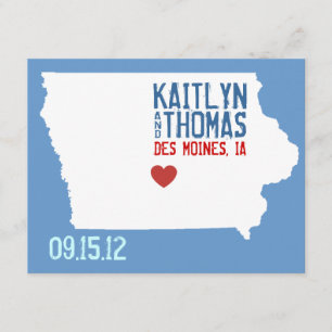 Save The Date Enregistrer la date - Personnalisable - Iowa