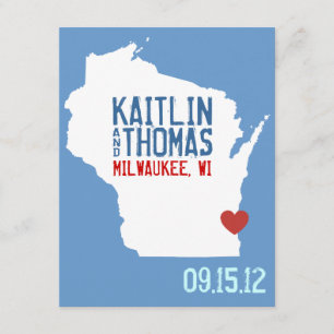 Save The Date Enregistrer la date - Personnalisable - Wisconsin